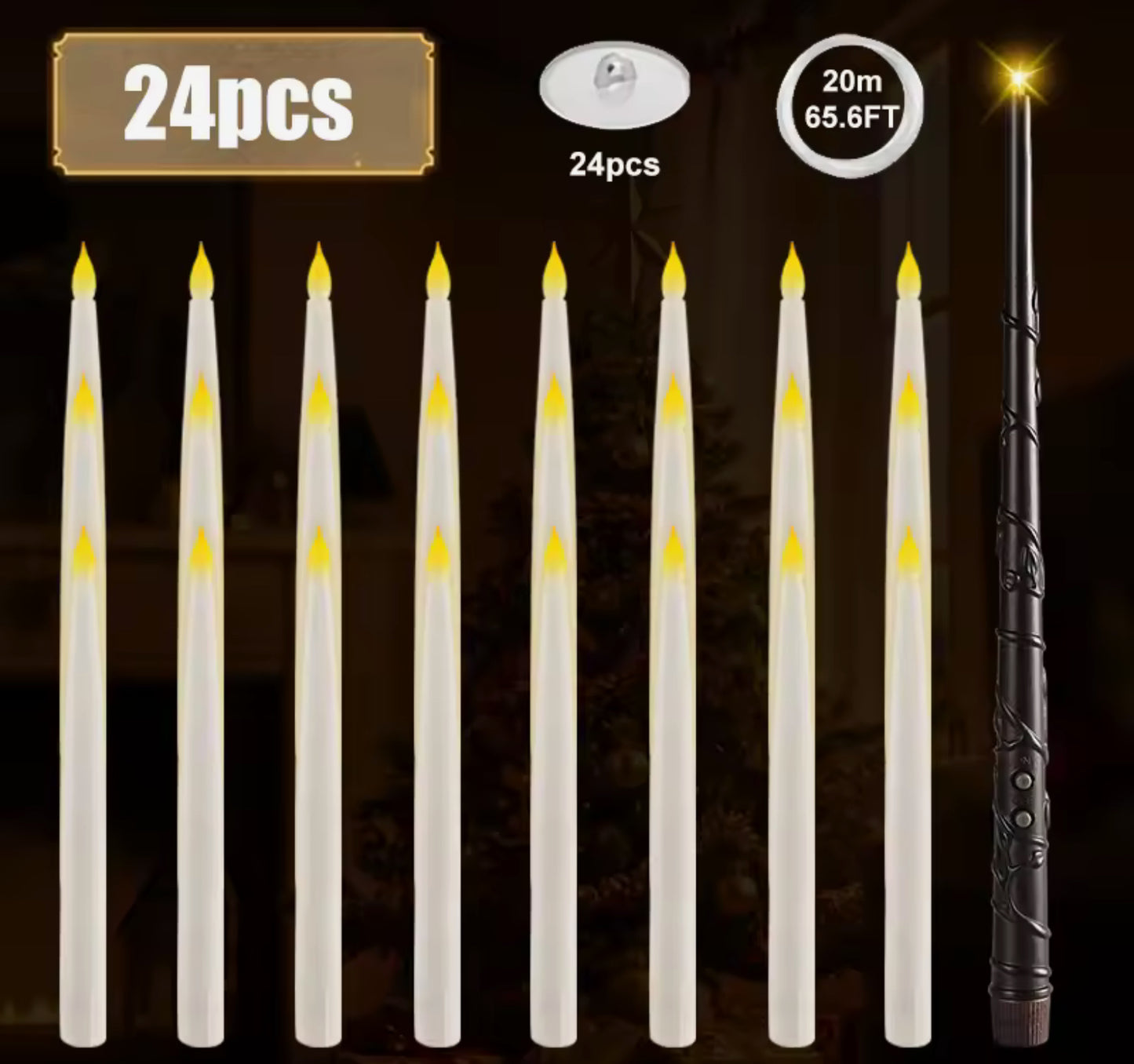 Magic Lumos 24 PCS bougies flottantes
